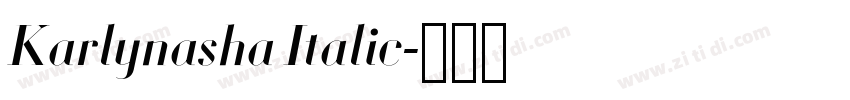 Karlynasha Italic字体转换